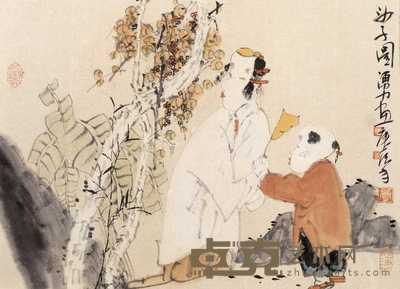 唐勇力 母子图(二) 镜心 40×29cm